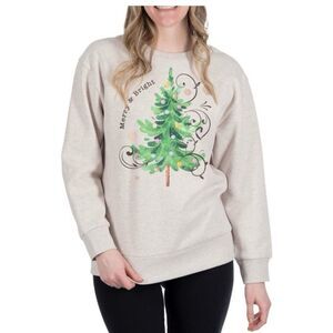 Women's Long Sleeve Holiday Graphic Sweatshirt Dec 25th Warm Merry and Bright